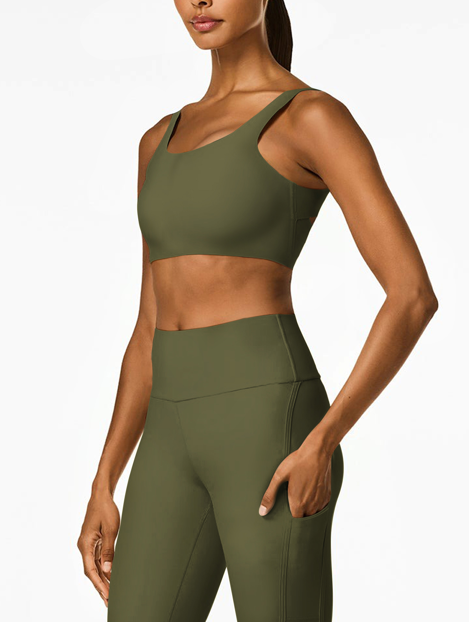 Voolys Women's Bra Top and Classic Leggings Set 1