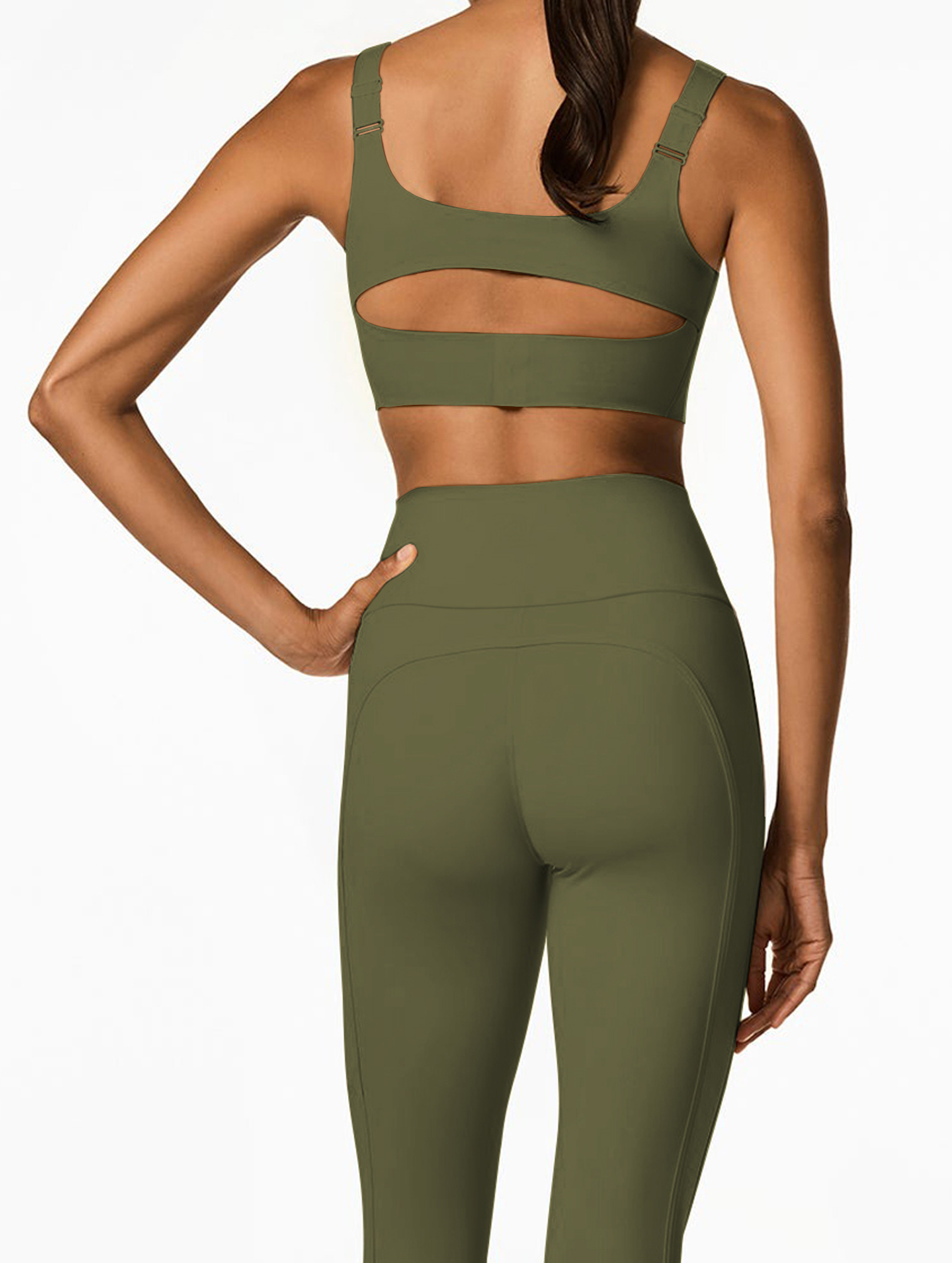 Voolys Women's Bra Top and Classic Leggings Set 2