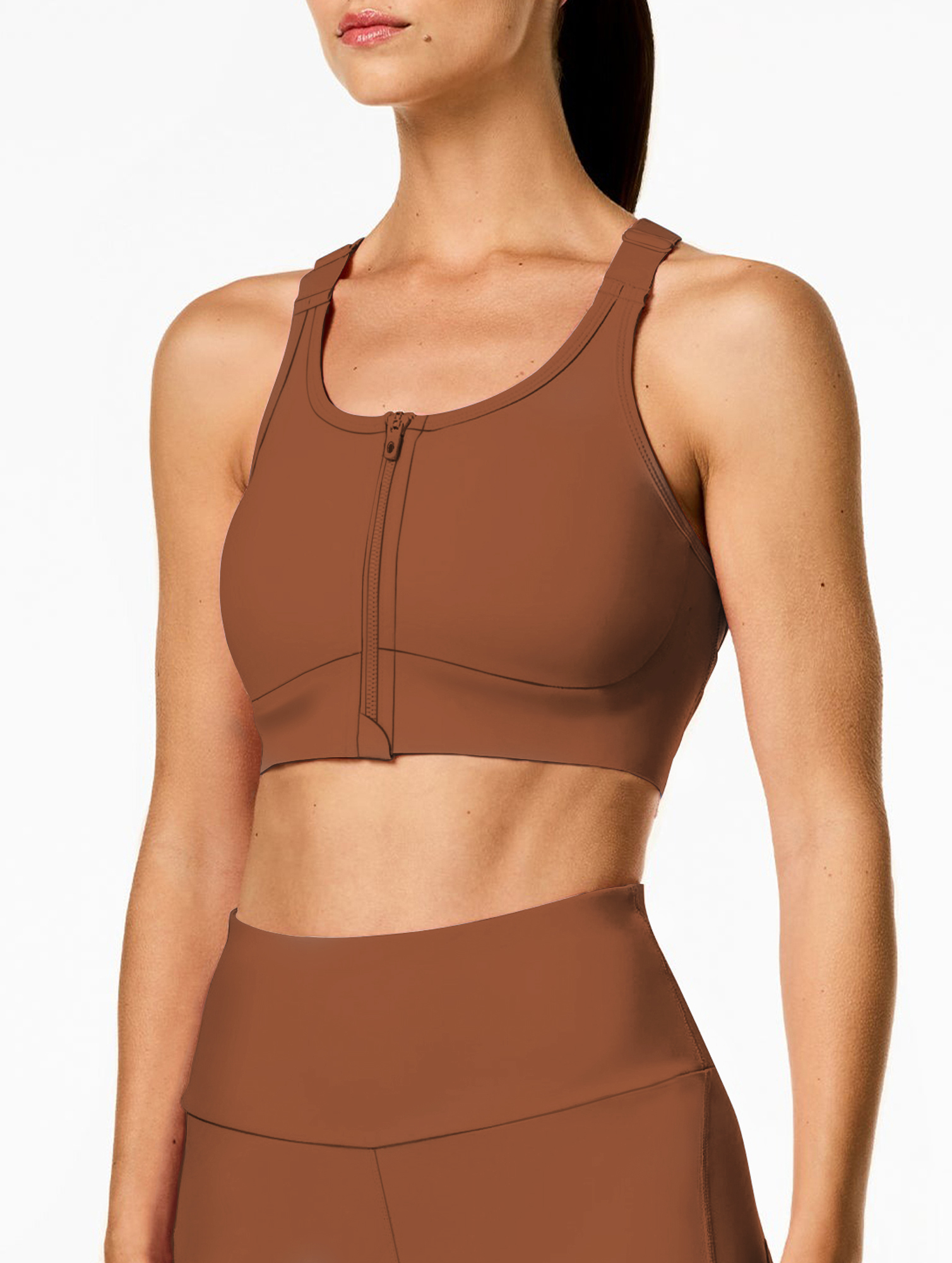 Voolys Women's Bra Zip Top 1